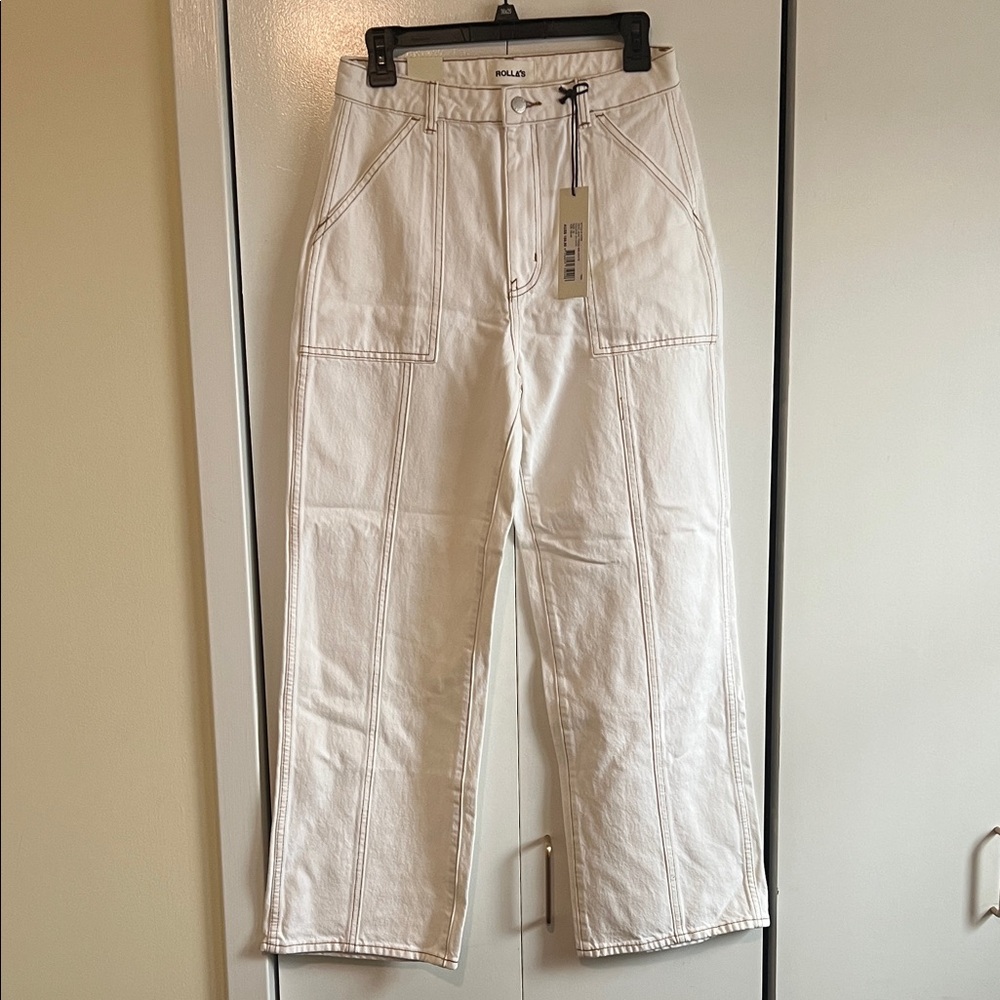 ROLLA'S White Flare & Wide Leg Jeans